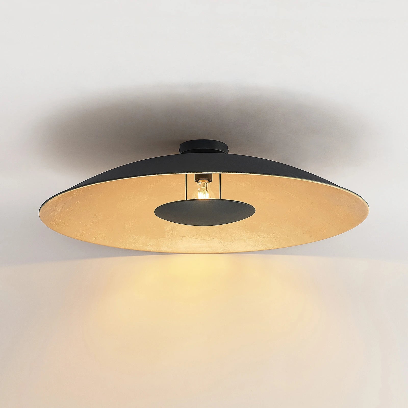 Lindby laevalgusti Narisara, Ø 80 cm, E27, must-kuldne
