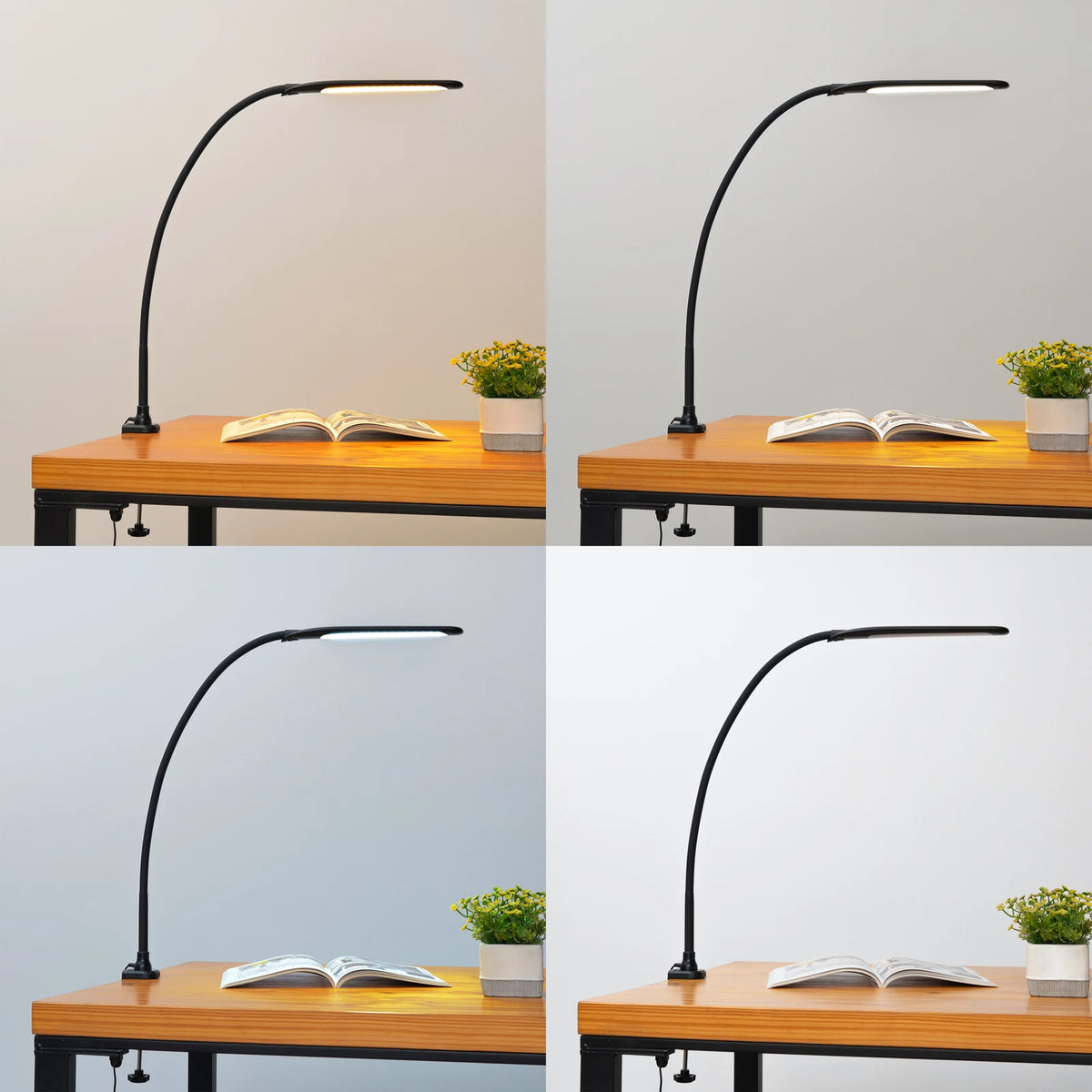 Lindby LED klambrilamp Nilay, kõrgus 70 cm, CCT, kodukontor