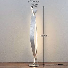 Lucande LED põrandavalgusti Marija, hõbedane, timmitav, 140 cm