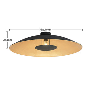 Lindby laevalgusti Narisara, Ø 80 cm, E27, must-kuldne